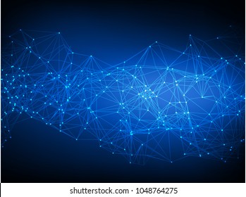 Concept futuristic tech background from lines – stock vector