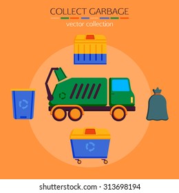 Concept of garbage. Vector illustration