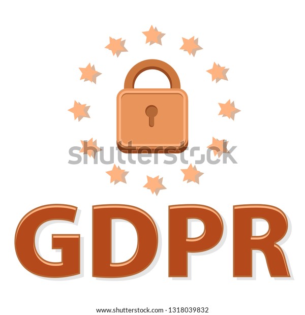 The concept of GDPR. Illustration of the safety and\
security of the GDPR.