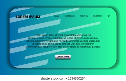 Concept geometric landing page template design