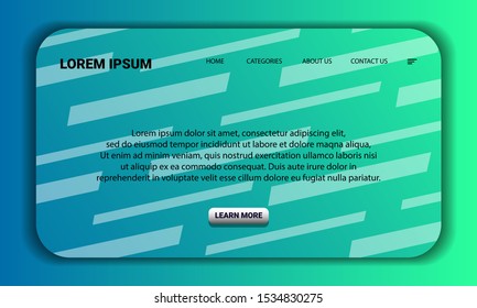 Concept geometric landing page template design