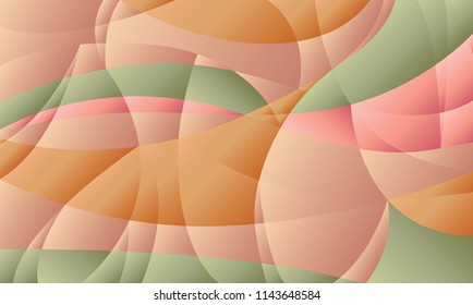 Concept geometric pastel color background with curve shapes and gradient. stock illustration image for background. minimalistic design. Abstract pale design element for modern cover, brochure, flyer.