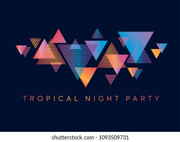Concept geometric pattern for cover, invitation, poster design. Tropical summer color abstract composition. stock vector illustration.