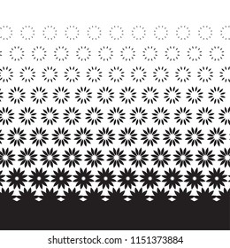 Concept geometry pattern. Geometric degrade motif for header, poster, background. Sport active repeatable element with thickness gradient. 