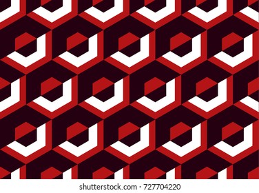 concept geometry vector illustration with hexagon geometric shapes. abstract seamless pattern for surface design, fabric, wrapping paper in retro disco style