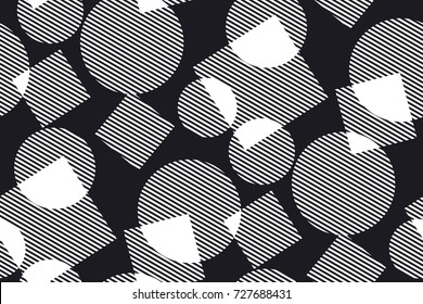 concept geometry vector illustration with line geometric shapes. abstract seamless pattern for surface design, fabric, wrapping paper