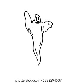 concept ghost doodle vector illustration