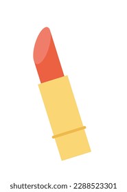 Concept Girl's stuff lipstick. This illustration is designed in a flat, vector style with a clear concept of girls stuff. Vector illustration.