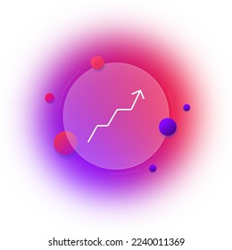 concept. Glassmorphism style. Vector line icon for Business and Advertising