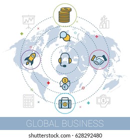 concept global business design vector