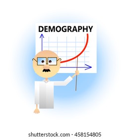 Concept of global economic problem such as planet overcrowding, lack of resources. Flat style, vector illustration.