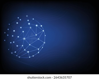 Conceito de tecnologia global e comunicação de fundo abstrato, rede do ciberespaço. Ilustração moderna, terra futurista, computador para rede de negócios, internet, inovação, planeta, togeterness.