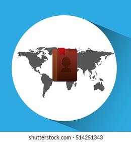 concept globe contact social media vector illustration eps 10