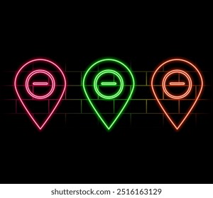 Concept of Gps technology background.Vector pin icon Gps on dark blue background.Travel way concept.Find trip, Geo pinpoint.Location navigator vector illustration..