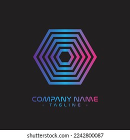 concept gradient hexagon symbol logo