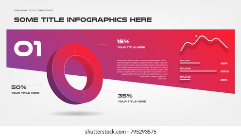 Concept gradient infographics, with arrows. Element of chart, graph, diagram with 3 options - parts, processes, timeline. Vector business template for presentation, workflow layout, annual report