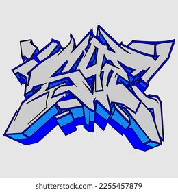 the concept of graffiti with various elegant styles