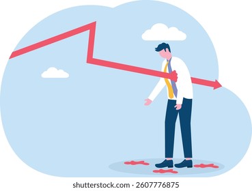 Concept graph stock falls or illustrations for business design and infographic

