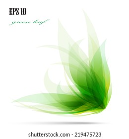 Concept green leaves abstract background. Vector illustration.