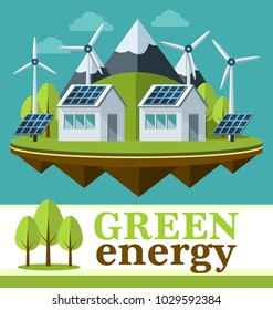Concept of green renewable energy