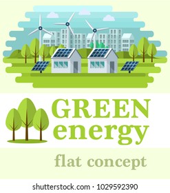 Concept of green renewable energy