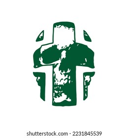 concept green skull vector illustration