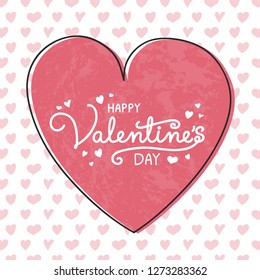 Concept of a greeting card with hearts for Valentine's Day. Vector