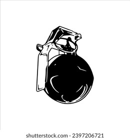 concept grenade silhouette vector illustration