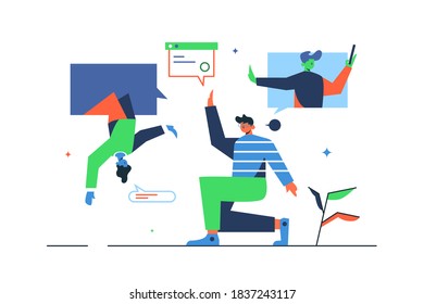 Concepto de un grupo de personas en equipo