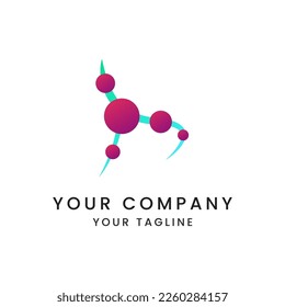 Concept of h Letter Logo. Creative Minimal Monochrome Monogram Design Symbol. Graphic Alphabet for Business Company Identity Vector Creative Element.