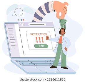 Concept of hacker attack, fraud investigation, internet phishing attack. Fraud prevention. Internet user open scam email. Stealing privacy account and password. Cyber criminal stealing personal data