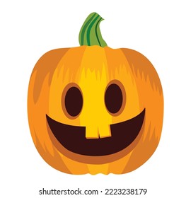 concept of halloween scary pumpkin and moon night vector art and illustration