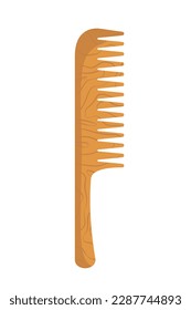 Concept Hand drawn zero waste hair brush. Introducing a chic flat vector illustration, specifically crafted for web use. Vector illustration.