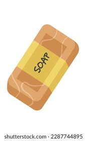La mano del concepto dibujó jabón de basura cero. Presentando una elegante ilustración vectorial plana diseñada para uso web, este atractivo concepto de dibujos animados se centra en accesorios de baño de basura cero. Ilustración vectorial.