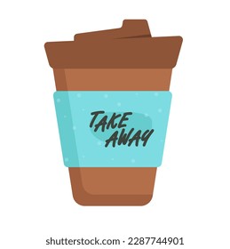Concept Hand drawn zero waste cup. Presenting a chic flat vector illustration designed for web applications, this cartoon concept spotlights zero-waste bath accessories. Vector illustration.