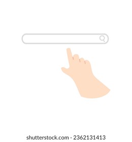 Concepto del vector de icono de búsqueda manual