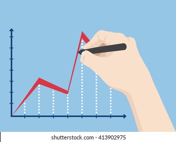 Concept with hand write Finance graph diagram, Vector Illustration EPS 10.