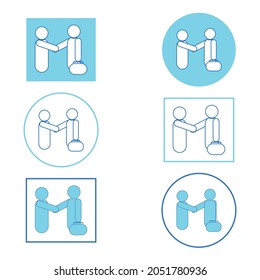 The concept of handshake. Vector illustration Icon. 