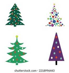concept of happy Christmas trees new year celebration vector illustration