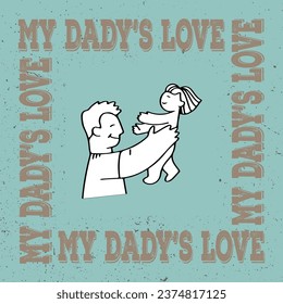 Concept for Happy Father's Day greeting card, banner, poster or flyer design