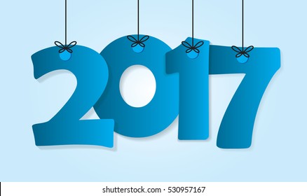 Concept of happy new year 2017. Vector illustration