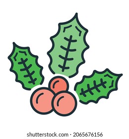 Concept happy new year, merry christmas decoration icon, cartoon xmas label holiday winter time flat vector illustration, isolated symbol on white.