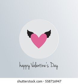 Concept of happy valentine day. Evil heart icon