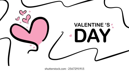 Concept of Happy Valentines Day set. Modern abstract art design with hearts, geometric and liquid shapes. Templates for celebration, ads, branding, banner, cover, label, poster, sales