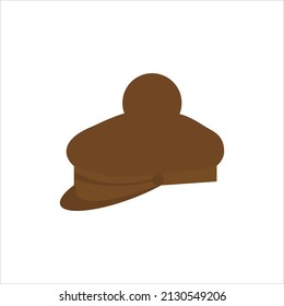 Concept hat,cap design vector, color icons warm clothing, winter season symbol, sign of the coldest weather, stock illustration of snow and frost