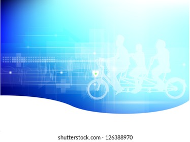 The concept of health: physical exercise leads to a healthy heart and soul.