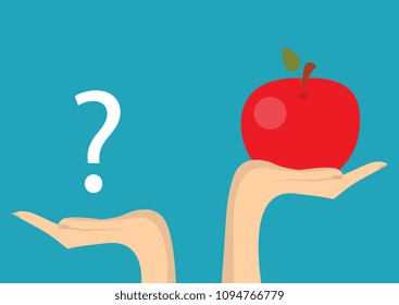 Concept of healthy eating. Vector. Fast food or vegetables proper nutrition. 