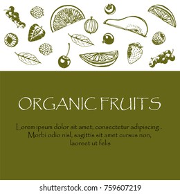 The concept of healthy eating. Vector illustration for cards, menus, banners and other printed products.