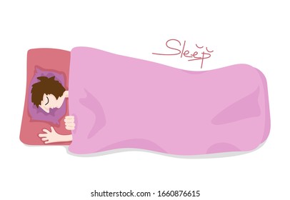 The concept of healthy sleep vector on a white background 