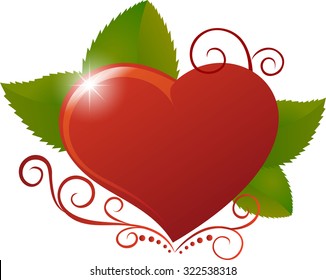 concept Heart floral vector abstract design wedding logo